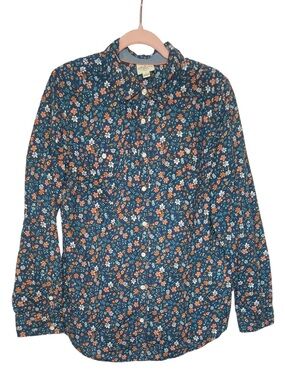 St. John's Bay women's floral button down top - size large cottagecore